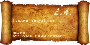 Lauber Angelina névjegykártya